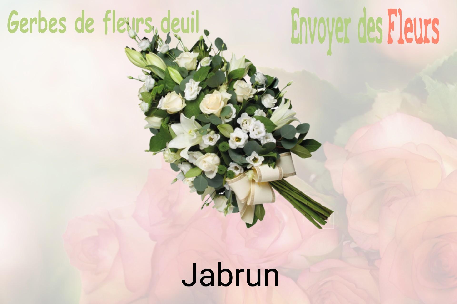 Gerbe de fleurs de deuil livrée à Jabrun